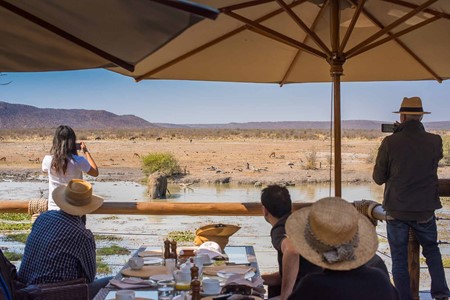 Tau Game Viewing Deck Breakfast overlooking the waterhole